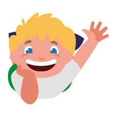 Obraz premium happy little boy character