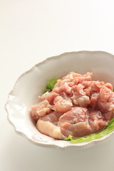 Chopped chicken for cooking image