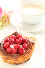 Raspberries pastry for gourmet image