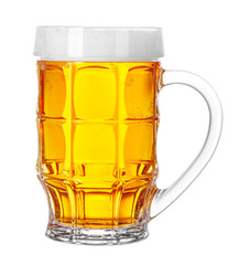 mug of beer isolated on white background