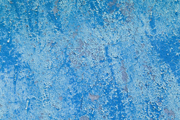Old grunge dirty cracked vintage light blue concrete and cement mold texture wall or floor...