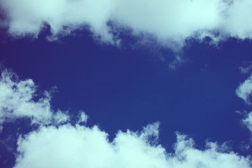 clouds in the blue sky