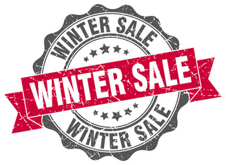 Fototapeta premium winter sale stamp. sign. seal