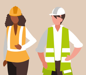 couple of builders working