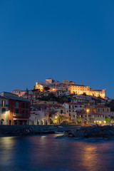 Naklejka na ściany i meble Italian Riviera, Imperia by night