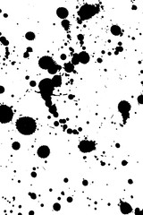 Black and White Ink Splatters and Spill 