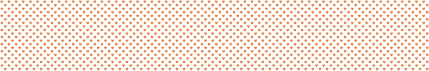 Breiter nahtloser Banner mit roten Herzen