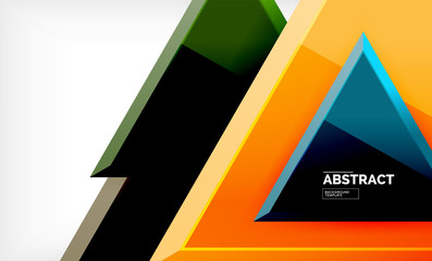 Triangular low poly background design, multicolored triangles