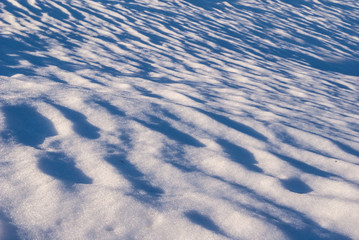 hill covered by a snow, spring background
