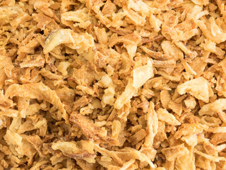 Crunchy fried onion background
