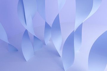 3d rendering, purple smooth curves background