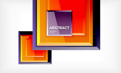 Fototapeta premium Square geometric background