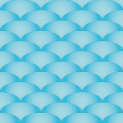 Blue cut wave seamless pattern. Sea background. Vector illustration - Vector