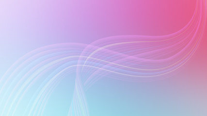 Horizontal abstract color background with blurred flow effect. Wallpaper template is soft pink to light blue gradient. Vector illustration.
