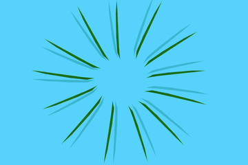 Fototapeta premium conceptual image bamboo leaves making a circle with shadow