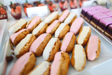 Candy bar with delicious sweets