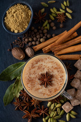 masala tea with different spices