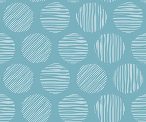Geometric seamless pattern with circles, stripes, dots. Pattern for fashion and wallpaper. 