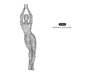 Abstract vector illustration of cyber woman.