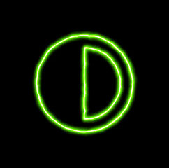 green neon symbol Adjust
