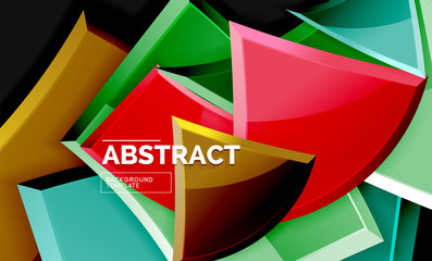 Squares and triangles geometrical background