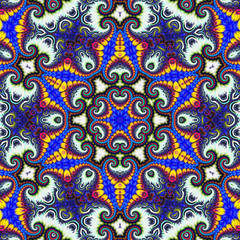 creative abstract mandala consisting of fractal curls