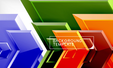 Abstract glossy techno arrows background