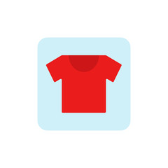 T-shirt. T-shirt red. Logo, T-shirt icon. Vector illustration. EPS 10.