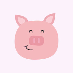 Pig. Face of a pig. Vector illustration. EPS 10.