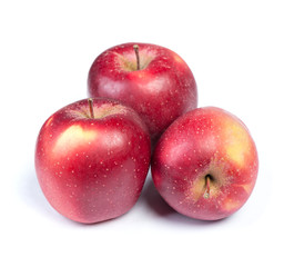 Group of red apples isolated
