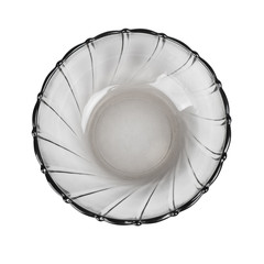 Empty black transparent bowl