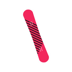 Board for snowboarding. Pink board. Snowboard. Winter. Vector illustration. EPS 10.