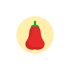 Red pepper logo. Icon pepper. Vector illustration. EPS 10.