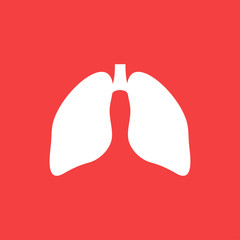 Lungs. Light icon. Health. The medicine. Human organ. Vector illustration. EPS 10.