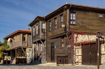 Street of the old town Nessebar, Bulgaria