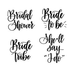 Bride to be bachelorette party vector calligraphy design