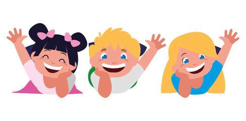 happy little kids characters