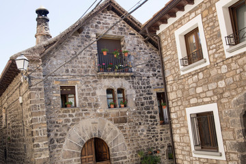 Hecho village in Huesca Aragon Spain