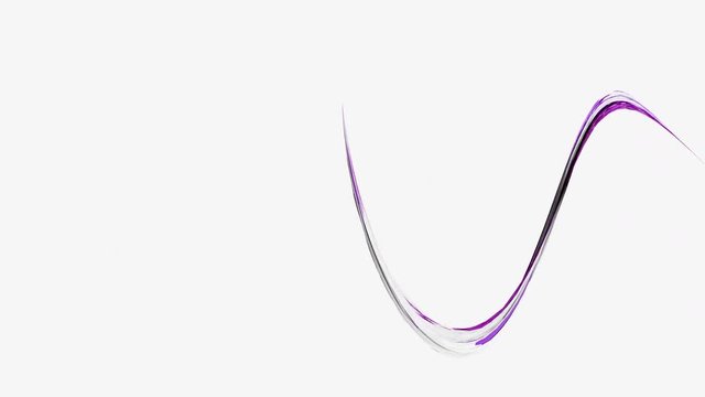 Abstract 3d shapes lines flying color animation. Set of 7 different colors. 4K loop footage.