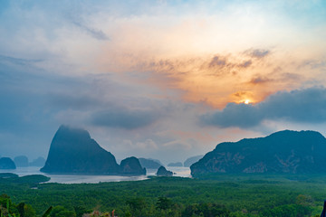 Obraz premium SEEN the UNSEEN Viewpoint of Samet Nang Chi, Phang Nga province. Another paradise that must be visited in Thailand.