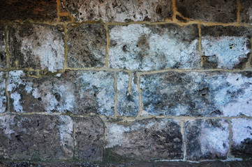 Texture of old masonry close-up