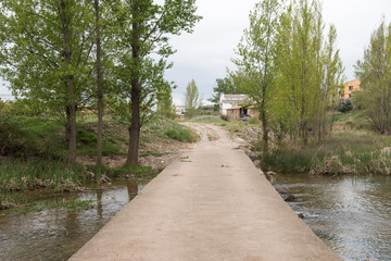Stream in Valbona village Teruel Aragon Spain