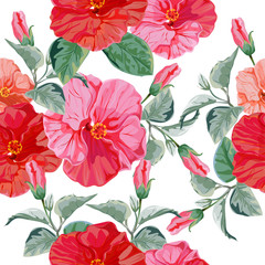 Seamless pattern floral vector illustration