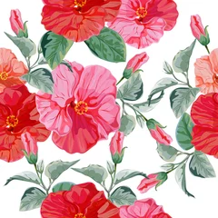 Gordijnen Seamless pattern floral vector illustration © Weera