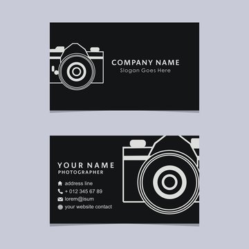 Photography Business Card Template Vector