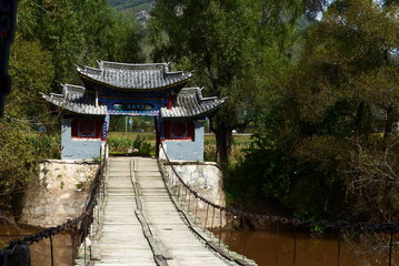 Fototapeta premium Stone houses in the villages of China