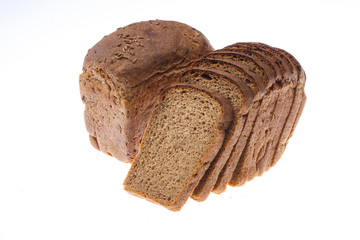 black bread sliced