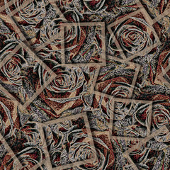 Beautiful roses.Seamless background. Flowers. Stylization: watercolor.