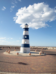 Lighthouse at Denia marina Alicante province Spain