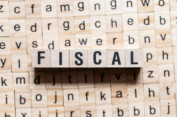 Fiscal word concept